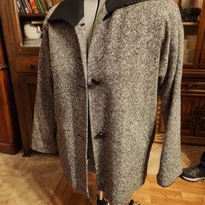 Pendleton Women's Black and Gray Pea Coat